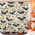 Erosebridal Halloween Haunted Bat Shower Curtain 72Wx78L,Gothic Floral ...