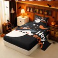 thumbnail image 1 of Erosebridal Halloween Pumpkin Twin Sheets, Kawaii Spooky Bedding, Black Orange, Black Reversible, 3pcs, 1 Flat Sheet, 1 Fitted Sheet and 1 Pillowcase, 1 of 6