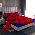 thumbnail image 1 of Erosebridal Halloween Spider Bed Sheets Set Queen Size, Black Spider Web Bedding Sets Queen Size, Red Blue Gothic Bedroom Decor 4-Piece, 1 of 7