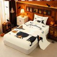 thumbnail image 1 of Erosebridal Halloween Witch Skull Twin Sheets, Kawaii Vampire Bedding, Peach Black, Halloween Reversible, 3 Pieces, 1 Flat Sheet, 1 Fitted Sheet and 1 Pillowcase, 1 of 6