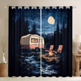 thumbnail image 1 of Erosebridal Happy Camping Black Out Curtains for Kids Teens,Adventure Theme Cartoon Car Curtains Pack of 2 (42x63 Each) for Boys Girls,Super Cozy Room Decor, 1 of 6