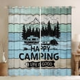 thumbnail image 1 of Erosebridal Happy Camping Curtains and Drapes (38Wx54L),Rustic Cabin Blackout Curtains for Bedroom,Adventure Camper Curtains Pack of 2 (38Wx54L),Lodge Room Decor, 1 of 6