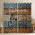 thumbnail image 1 of Erosebridal Happy Camping Curtains Pack of 2 (42Wx63L),Rustic Cabin Black Out Curtains,Adventure Camper Curtains for Living Room,Lodge Room Decor, 1 of 6