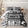thumbnail image 1 of Erosebridal Happy Camping Quilt King, Camper Plaid King Coverlet Set, 3 Pieces 1 Bedspread and 2 Pillowcases, 1 of 7