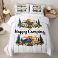 thumbnail image 1 of Erosebridal Happy Camping Twin Quilt Set For Camper Lover,Old Bran Door Twin Coverlet Set For Kids,2pcs, 1 of 7