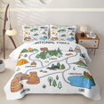 thumbnail image 1 of Erosebridal Happy Camping Twin Quilt Set for Boys Girls,Teens Adventure Theme Twin Coverlet Set, 1 of 7