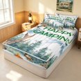 thumbnail image 1 of Erosebridal Happy Camping Zipper Twin Comforter Sets with Fitted Sheet and 2 Pillowcases, Hunting and Fishing Zipper Bedding Set, Reversible, 1 of 7