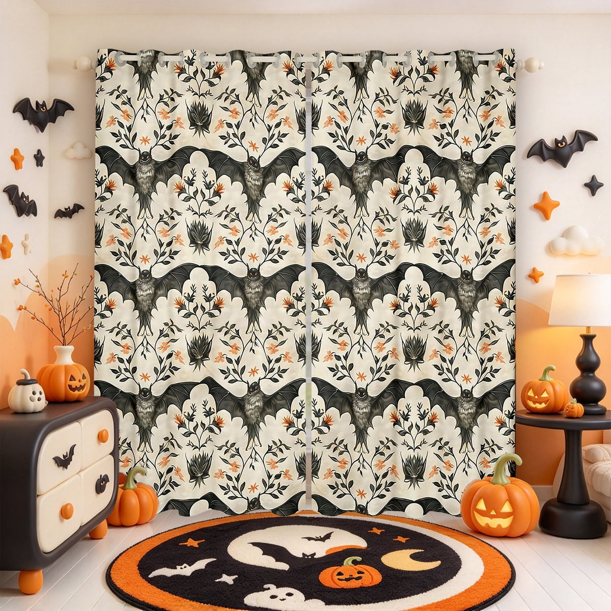 Erosebridal Happy Halloween Curtains and Drapes Pack of 2 (52x63 Each ...