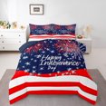 thumbnail image 1 of Erosebridal Happy Independence Day Bedding King Comforter Set,American Flag Comforter Sets King Size,Firework Room Decorative,Reversible,Microfiber,3 Pieces, 1 of 8