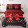 thumbnail image 1 of Erosebridal Happy Valentine's Day 7pcs Bedding Comforter Set,Red Bowknot Loves Queen Bedding Sets For Girls Kids,Reversible black, 1 of 7