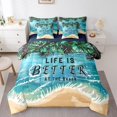 thumbnail image 1 of Erosebridal Hawaii Beach Bed in a Bag Full size,Marine Theme Bed Set,Summer Holiday Bedroom Decor,Reversible,Breathable,7-Piece, 1 of 5