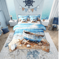thumbnail image 1 of Erosebridal Hawaii Beach Bedding King Size, Sea Wave Seashell Starfish Comforter Sets with Sheets, Reversible 7-Piece, 1 of 4