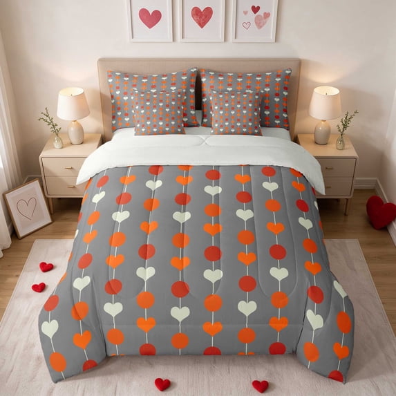 Erosebridal Heart Pattern Simple Love King Bedding for Girls ...