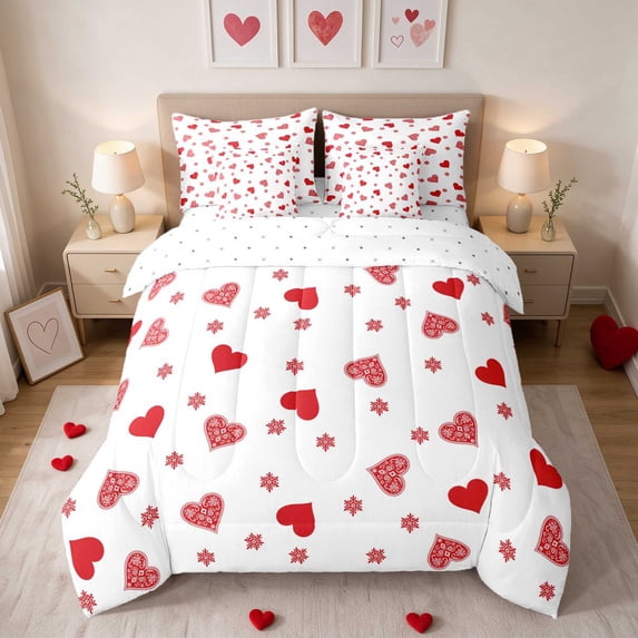 Erosebridal Heart Pattern Simple Love King Bedding for Girls ...