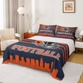 thumbnail image 1 of Erosebridal Helmet City Silhouette Bed Sheets Set Twin Size,Chicago Bedding Sets Twin Size,American Football Bed Sheets Twin,Breathable Room Decorative,3-Piece, 1 of 6