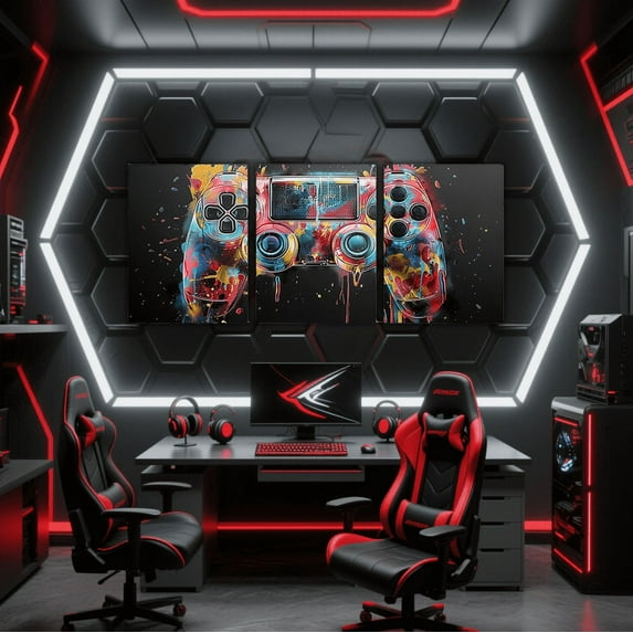 Erosebridal Hip Hop Graffiti Race Car Canvas Wall Art for Bedroom, Extreme Sports Wall Hanging Decor for Living Room