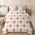 thumbnail image 1 of Erosebridal Hippie Aztec Bedding Comforter Set, Bohemian Geometric Full Bedding Set, Brown, Reversible 7pcs, 1 of 6
