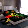 thumbnail image 1 of Erosebridal Hippie Cannabis Bed Sheets Set Full Size, Rainbow Tie Dye Marijuana Bedding Sets Full Size, Microfiber 4-Piece, 1 of 6
