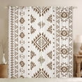 thumbnail image 1 of Erosebridal Hippie Geometric Blackout Curtains Set of 2 (52x84 Each), Beige Brown Aesthetic Aztec Window Curtains, 1 of 6