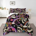 thumbnail image 1 of Erosebridal Hippie Mushroom Bedding Twin Comforter Set,Gothic Skull Down Comforter,Rainbow Decor,2-Piece, 1 of 8