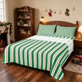 thumbnail image 1 of Manfei Holiday King Sheets Line Bedding, Red Gold 4 Pieces (1 Flat Sheet, 1 Fitted Sheet and 2 Pillowcases), 1 of 6