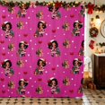 thumbnail image 1 of Erosebridal Holiday Waterproof Shower Curtain 72Wx72L Decoration Bathroom Curtain, Black Green, 1 of 5