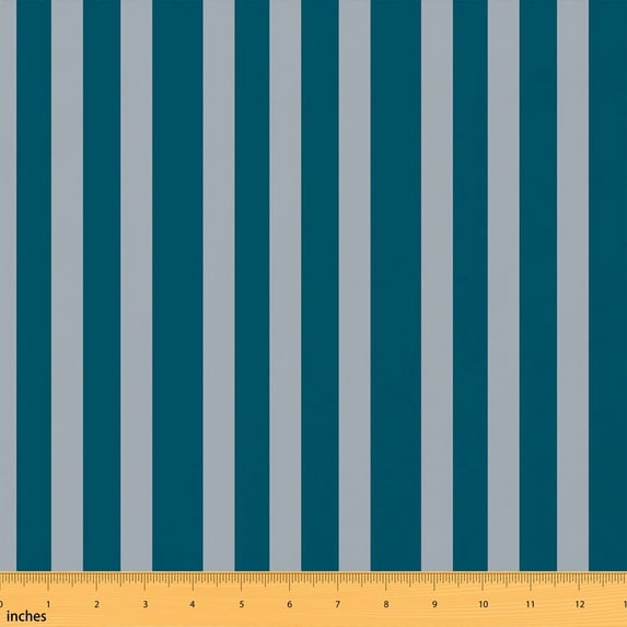 Erosebridal Stripes Fabric by the Yard 2 Yards Vertical Sewing Fabric, Indigo