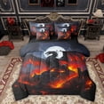 thumbnail image 1 of Erosebridal Horror Dragon Boys Bedding Comforter Set 7 Pieces, Sky Moon Full Bedding Set, Black Red, 1 of 7