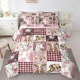 thumbnail image 1 of Erosebridal Horse Cow Bed in a Bag Twin Size,Farmhouse Farm Animal Bed Set,Retro Western Cowgirl Bedding Twin Size For Teens,Breathable Room Decor Reversible,7 Pieces, 1 of 6