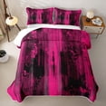 thumbnail image 1 of Erosebridal Hot Pink Line Twin Quilt Set,Abstract Paint Texture Twin Coverlet Set For Girls,2 Pieces, 1 of 7