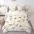 thumbnail image 1 of Erosebridal Hummingbird Bed in a Bag King size, Botanical Leaves Bedding Sets, Lightweight, 1 of 5