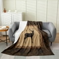 thumbnail image 1 of Erosebridal Hunting Deer Throw Blanket 30x40 inch,Rustic Deer Fleece Blanket,Farmhouse Patchwork Bed Blanket,Animal Flannel Blanket, 1 of 5