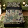 thumbnail image 1 of Erosebridal Hunting Duck Camo Zipper Twin Comforter Sets with Fitted Sheet and 2 Pillowcases,Rustic Farmhouse Camouflage Zipper Bedding Set For Boys,Black Reversible,4-Piece, 1 of 7