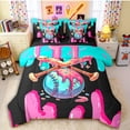 thumbnail image 1 of Erosebridal Ice Cream Baseball Bedding Comforter Set 7pcs for Boys Girls,Sport Theme Queen Bedding Sets for Kids Teens,Black Reversible,Microfiber Bedroom Decor, 1 of 6