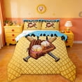 thumbnail image 1 of Erosebridal Ice Cream Drip Queen Comforter Set,Kids Baseball Ball Sport Bedding Comforter Set For Boys,Reversible,3-Piece, 1 of 7