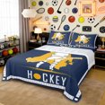 thumbnail image 1 of Erosebridal Ice Hockey Gamer Bed Sheets 4pcs for Kids Boys,Teens Sport Theme King Sheets,Breathable Home Decor, 1 of 5