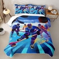 thumbnail image 1 of Erosebridal Ice Hockey Gamer Twin Quilt Set,Ball Sport Lovers Twin Coverlet Set For Boys,2-Piece, 1 of 7