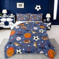 thumbnail image 1 of Erosebridal Ice Hockey Stick Queen Comforter Set,Boys Ball Games Rugby Sport Bedding Comforter Set For Kids Teens,Reversible 3 Pieces, 1 of 7