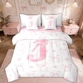 thumbnail image 1 of Erosebridal Initial A-Z Bed in a Bag Twin size, Initial Letter J Bed Set, Bow Tie Fairly Decor, Reversible 7-Piece, 1 of 8