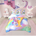 thumbnail image 1 of Erosebridal Initial A to Z Letter Bed in a Bag Twin size, Monogrammed Y Bed Set, Unicorn Reversible Bedding Twin Size, Microfiber Bedroom Decor, 7pcs, 1 of 6