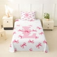 thumbnail image 1 of Erosebridal Initial Alphabet L Twin Sheet Sets,Dreamy Princess Bowknot Bedding For Bowtie Girls 3pcs, 1 of 6