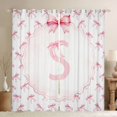 thumbnail image 1 of Erosebridal Initial Alphabet S Blackout Curtains Set of 2 (52x84 Each),Cute Coquette Bowknot Window Curtains For Kids Girls, 1 of 7