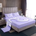 thumbnail image 1 of Erosebridal Initial C Letter Bed Sheets Set Queen Size, Princess Bow Bed Sheets Queen, Purple Monogrammed Reversible Sheet Set Queen, Microfiber Room Decor, 4pcs, 1 of 7