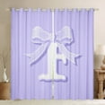 thumbnail image 1 of Erosebridal Initial F Letter Curtains Pack of 2 (38x45), Princess Bow 30%-50% Black Out Curtains, Purple Monogrammed Curtains for Living Room, Window Curtains Room Decor, 1 of 6