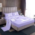 thumbnail image 1 of Erosebridal Initial F Letter Twin Sheet Sets, Princess Bow Bedding Twin Size, Purple Monogrammed Reversible Bed Sheets Twin, Microfiber Room Decor, 3pcs, 1 of 7
