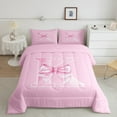 thumbnail image 1 of Erosebridal Initial K Letter Bedding Queen Comforter Set, Cute Bowknot Down Comforter, Monogrammed A to Z Decor, Ultra Soft, 1 of 8