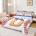 thumbnail image 1 of Erosebridal Initial Letter D Bed Sheets for Boy, Cute Ball Print King Sheets, 4pcs, 1 of 5