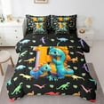 thumbnail image 1 of Erosebridal Initial Letter H Bedding King Size, Kawaii Dinosaur Bedding Sets King Size, Cute Animal Reversible Bed Set, Ultra Soft Bedroom Decoration, 7pcs, 1 of 6