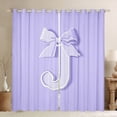 thumbnail image 1 of Erosebridal Initial Letter J Curtains for Living Room, Purple 30%-50% Blackout Curtains Set of 2 (38x45), Kawaii Bow-tie Curtains and Drapes (38x45), Window Curtains Room Decorative, 1 of 6