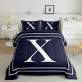 thumbnail image 1 of Erosebridal Initial Letter X to Z Bedding Full Comforter Set, Monogrammed G Duvet Insert, Modern Fashion Reversible Comforters & Duvets, Super Cozy Room Decoration, 3pcs, 1 of 8